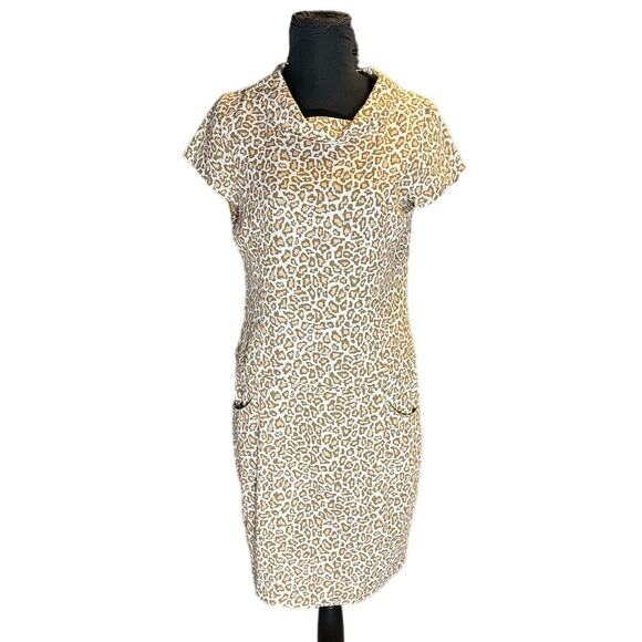 Pendleton Linen Blend Wild Card Dress in Oxford Tan Animal Print Size 4 - Picture 2 of 9